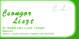 csongor liszt business card